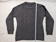 Klasyczny Męski Sweter warkoczowy – 100% Bawełna