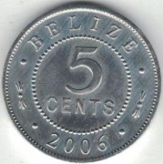 Belize 5 cents centów 2006 - 20 mm nr 1
