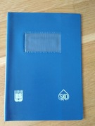 Okładka na zeszyt z tabliczką mnożenia dla ucznia z PRL-u  reklama SKO i BS