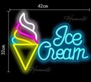 NEON LODY ICE CREAM LODZIARNIA LÓD DESER SZYLD LED LAMPKA NEONOWA