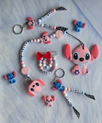 Zestaw zawieszka do smoczka+gryzak+przypinka+2x brelok 