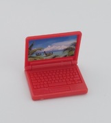 Laptop dla lalek Barbie czerwony