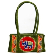  Torebka skórzana na ramię 14x30x6 cm pistacjowa