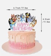 1 szt. Blue - ozdoba na tort