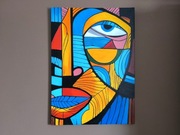 Obraz olejny Kubizm ręcznie malowany 50x70 Certyfikat! 