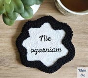 Podkładka/Podstawka pod kubek, handmade, z napisem, śmieszna - Kłębi Się