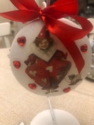 Bombka medalion 10 cm  Pajacyk