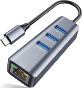 Koncentrator HUB USB 3.0 LAN RJ45 aluminiowy