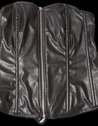 Gorset eko skóra wiązany 