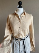 Jasna beżowa koszula damska premium 82% wiskoza nowa z metką 