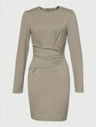 Nowa bezowa sukienka XL dlugi rekaw uciagliwy material wysylka dzis