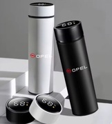 Inteligentny termos, kubek termiczny Opel z wyświetlaczem biały i czarny/2