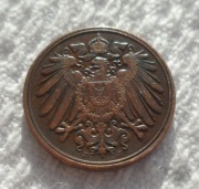 Niemcy Wilhelm II Hohenzollern 1 pfennig fenig 1900 D München Bawaria KM#10