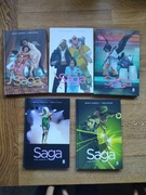Komiksy Saga - pięć tomów (tomy 4, 7, 9, 10, 11)