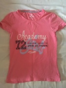 różowy tshirt koszulka bluzka bluzeczka girls team college academy