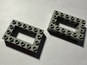 LEGO TECHNIC BRICK RAMKA 4x6 J.SZARE 32531 2 szt.