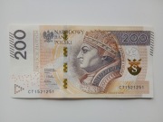 Banknot 200 zł radar kolekcjnonerski