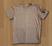 Calvin Klein Jeans Koszulka T-Shirt M Szara CK Logo Na Rękawie Vintage