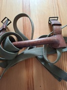 Skórzany wojskowy pas do wiązania walizki ,worka