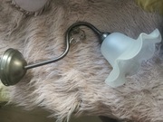 Kinkiet, mosiądz, szkło kwiatek liść winogrona 