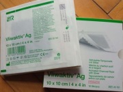 Opatrunek węglowy ze srebrem Vliwaktiv Ag 10x10cm  - 1 szt. 