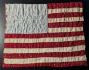 Oryginalna, ręcznie robiona flaga USA z 48 gwiazdami