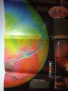 MARS - National Geographic - mapa dwustronna, satelitarna, poster, plakat