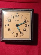 Radziecki zegar BUDZIK podróżny SLAVA 11 kamieni lata 60-te bez futerału 