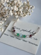 Bransoletka Zodiakalnego Barana Kamienie naturalne Jedwabny Sznurek 