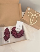 Zestaw Scrunchie + Spinka | Satyna z jedwabiem | handmade