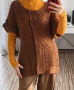 Bezrękawnik, narzutka, sweter damski , camel, Camaieu , M