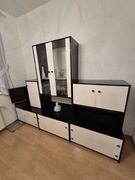 Meble bialo czarne w polysku