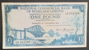 BANKNOT 1 FUNT SZTERLINGOWY 1959 NATIONAL COMMERCIAL BANK OF SCOTLAND