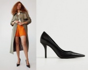 MANGO czarne czółenka NOWE szpilki 100% skóra naturalna szpilki 37