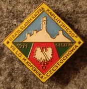 Odznaka, przypinka II Rajd śladem Kacpra Karlińskiego VII LO im.Kopernika 