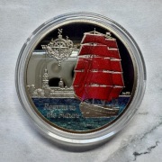 Stara Moneta Niue 1 Dolar Elżbieta II Statek Regata 2021 r. kolorowana