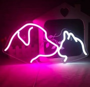 NEON KOT I PIES LAMPKA LED USB DO POKOJU DZIECIĘCEGO 3 KOLORY