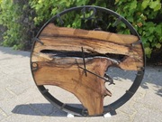 Zegar ścienny 40cm loft czarna rama 