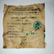 UNIKAT PRL! Krzyżak Wału Żuk Nysa Warszawa - NOWY NOS z metryczką 1950/58