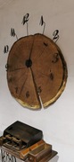 Zegar dębowy drewniany wiszący ścienny duży