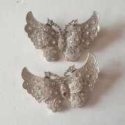 2 BROSZKI Z CYRKONIAMI SZER 5,5 CM