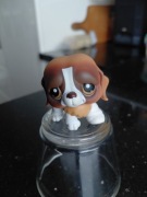 Little Pet Shop vintage z Holandii unikat pies bernardyn z bucikiem