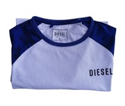 DIESEL t-shirt oryginalna koszulka biała, moro rozmiar M