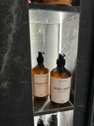 3 Pojemniki łazienkowe brązowe na mydło szampon 500ml