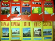 Plany miast Europy, mapy Niemiec i Północnej Chorwacji 10 sztuk, dobry stan