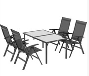 Zestaw mebli ogrodowych stół + 2 krzesła składane