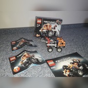 LEGO Technic 2w1 Minipomoc Wyścigówka 9390 komplet