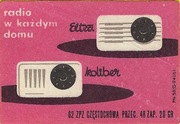 Etykiety zapałczane-Radio w każdym domu-ELTRA, KOLIBER-Częstochowa