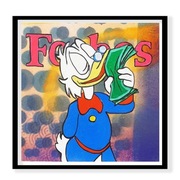 Obraz POPART w ramie 36x36cm gift urodziny okazja design  LUXURY hand made