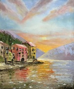 Esmeralda / obraz na płótnie oryginał krajobraz pejzaż / Magda Kubiak 50x60